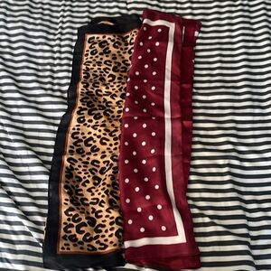 Large silky hair scarves bundle